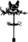 SUPERDANT Henne Gras Metall Wetterfahne Tiere Schmiedeeisen Windfahne Dach Garten Richtungsschild Outdoor Bauernhaus Dekoration Hohl Windrichtungsanzeige