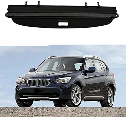 HALEUP Einziehbarer Auto Laderaumabdeckung, für BMW X1 E84 2009 2010 2011-2015 Kofferraum Aufbewahrung Paketregal Hutablage, Frachtabdeckungen für Automobile
