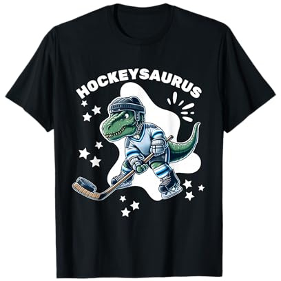 Hockeysaurus FunnyDinosaur Hockey Kids Hockey Boy T-Shirt