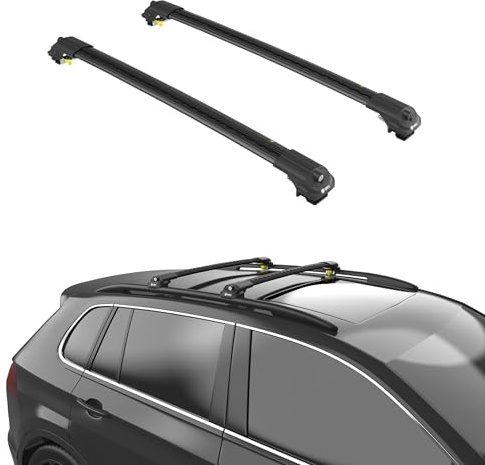 TURTLE kompatibel mit BMW X3 (E83) 2003-2010 Air1 Dachträger | SCHWARZ
