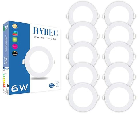 CLAR - LED Einbaustrahler Flach, LED Panel Light, 6W (Pack 10)