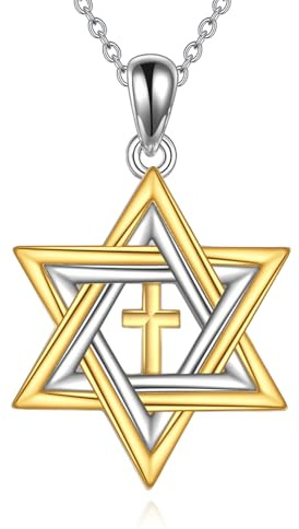 ONEFINITY Davidstern Kette 925 Sterling Silber Davidstern Anhänger Halskette Stern Schmuck Geschenke für Damen Herren