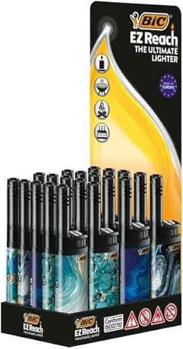 BIC EZ Reach 20 briquets multi-usages assortiment bleu