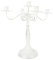 Cast Iron Candlestick Holders - 5-Candle Vintage Metal Candelabra - Candlestick Holders for 1/2-1 Inch Taper Candles, 5 Arms Candle Holders (Vintage White)