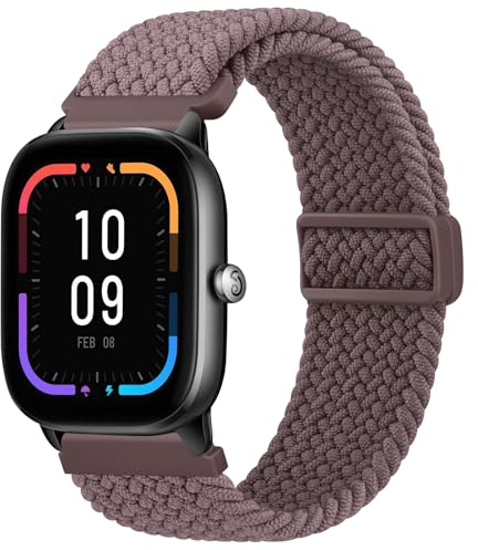 ZGCE 20mm Armband für Amazfit GTS 4 Mini/GTS 2 Mini/GTS 4/ GTS 3/ GTS 2e/ GTS 2, Geflochtenes Nylon Armbänder,Verstellbares Ersatzarmband mit Magnetischer Metallschnalle für Amazfit GTR Mini/Bip 3