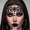 Reaky Halloween-Stirnbänder, schwarzer Strass, Kopfschmuck, Perlen, Kopfschmuck, Festival-Kostüm, Halloween-Haarschmuck für Damen