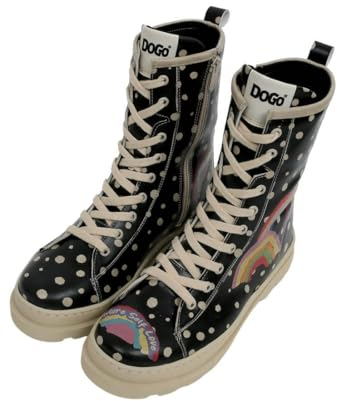 Women Vegan Leather Black Long Boots - More Self Love Design