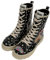 Women Vegan Leather Black Long Boots - More Self Love Design