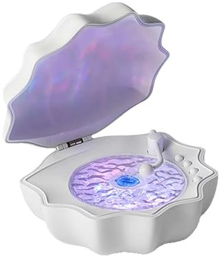 Northern Lights Ocean Wave 'Shell' Projector w/ Bluetooth Speaker- Bedroom, Office, Party