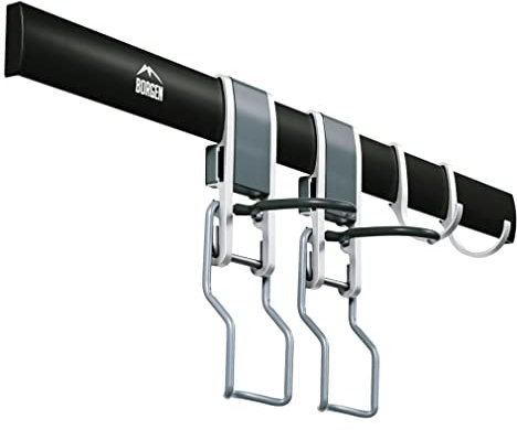 Borgen Fahrrad Wandhalterung Vertikal geeignet für alle Fahrräder, wie z.B. E Bike, Mountainbike, Rennrad, stufenlos verstellbar, Fahrradaufhängung Wand