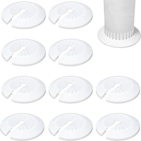 ZEPIQOR 10 Piezas embellecedor radiador, Radiador Plástico de Tubo, Tapones para Tubos de Calefacción Embellecedor Rosetas Radiador Cubierta Collar para Tubo de 15-45 mm de Diámetro