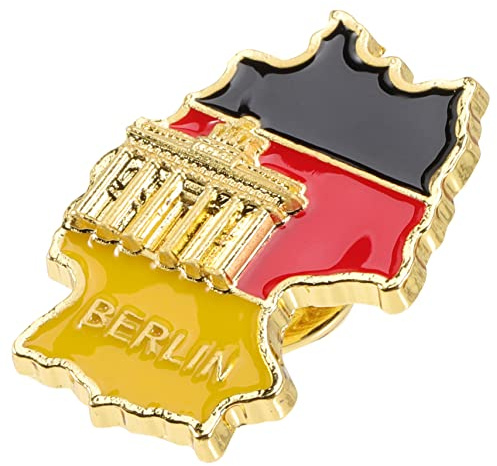 GAROZATION Metallene Anstecknadel mit Deutscher Flagge Patriotische Flaggenbrosche Schmuck für Männer und Frauen Alltag und Besondere Anlässe
