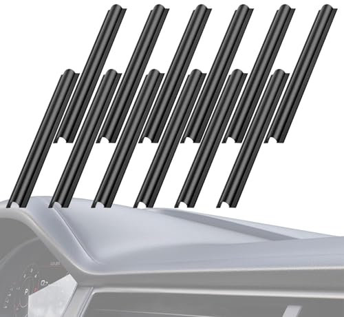 Car Wire Sleeve - 12 Pack Car Speaker Wire Sleeve, Hidden Wire Sleeves for Car, Adhesive Cord Holders with Double Sided Tape Cable Cords Management for Car Organizing Cable