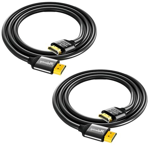 hioseyre 2 Pack 0.5M short hdmi cable ,hdmi cables Flexible & Slim HDMI Cable, Ultra Thin HDMI Lead Supports High speed 4K@60Hz 18gbps 2160P/1080P