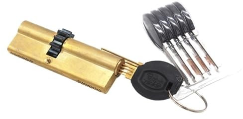 Türschlösser Zylindrische Zylinder ABS-Zylinder, 11 Zähne, Zahnrad-Türzylinder, 63–95 mm, Schlosskern, Sicherheit, Messing, Doppelfeder, Super mit AB-Schlüsseln, Zylinderschloss(80(32.5 47.5))