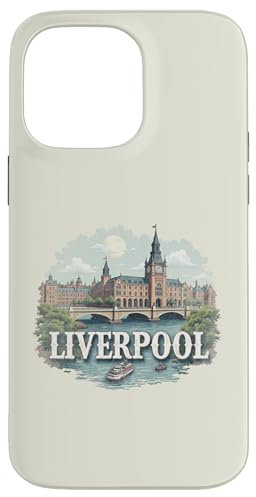 Retro Liverpool Landscape Vintage Souvenir Case for iPhone 14 Pro Max