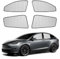 Parasol para Coche Compatible con Tesla Model Y, Protección Visual para Camping, Parasol para Ventana Lateral Plegables, 4 Piezas