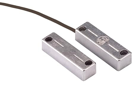 ABUS Öffnungsmelder für Stahltüren (Art.-Nr. MK4200) Silber | Magnetkontakt für Alarmanlagen drahtgebunden