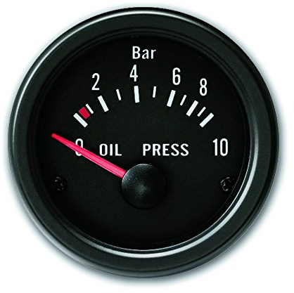 JOM Car Parts & Car Hifi GmbH 21114V Zusatzinstrument, Youngtimer, Öldruck, schwarz, Ø52mm