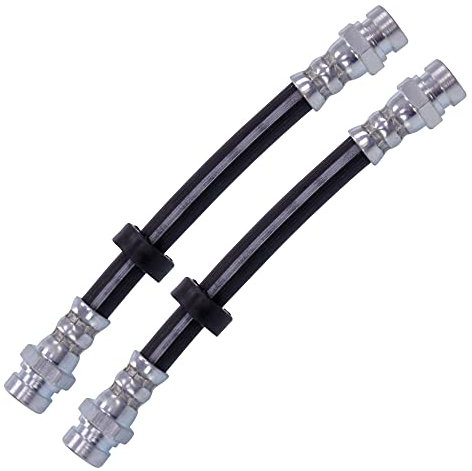 BESTPRICE 2x Bremsschlauch hinten Länge 166mm Kompatibel mit SEAT CORDOBA (6K5)(6K1, 6K2), IBIZA II (6K1), VW POLO (6V5) (6N1) (6V2)