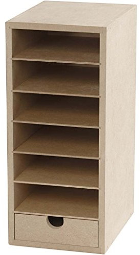 Papieraufbewahrungseinheit, A6, 14 x 32 cm, Tiefe 18 cm, MDF, 1 Stück
