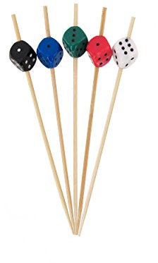 bamboomn 11,9 cm Decoratives Würfel Party Ende Bambus Cocktail Fruit Sandwich Hotel Picks Spieße für Veranstaltungen, Restaurants, Urlaub oder Buffets Party Supplies, Vielzahl von Optionen 4.7