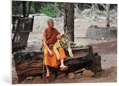 kunst für alle Leinwandbild: Dmitriy Yevtushyk Buddha-Anhänger - hochwertiger Druck, Leinwand auf Keilrahmen, Bild fertig zum Aufhängen, 100x65 cm