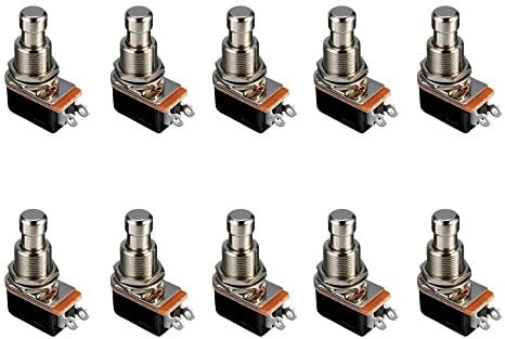 E Support 10 X Elektrische Gitarre Effektpedalkasten Momentaner Druckknopf stampfen Fußschalter