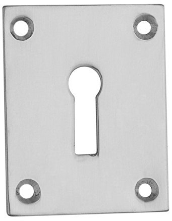 Euroart Square Keyhole Cover Escutcheon 50mm x 45mm in Satin Aluminium Perfect for Both Residential and Commercial