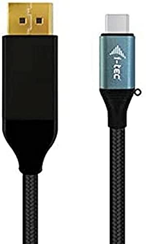 i-tec USB-C auf DisplayPort Kabeladapter 60Hz, 1x DP 4K Ultra HD, kompatibel mit Thunderbolt 3 für Windows OS, Mac OS, 150cm