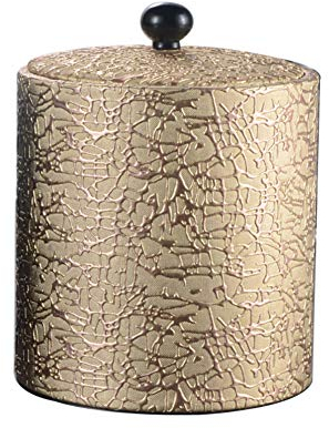 IC&EO Eiseimer Mit Deckel Und Zange,Keine Lecks Isolierter Sektkühler Eiswürfelbehälter Wein Kühler Kühler Party Bar Campen Grillabende-golden 14x19cm(6x7inch)
