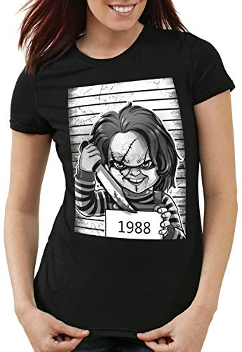 style3 Chucky 1988 Damen T-Shirt Halloween Horror Puppe, Größe:XXL