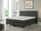 Matratzen Perfekt Boxspringbett Florenz, 140 x 200 cm – Doppelbett mit 7-Zonen Federkernmatratze und Kaltschaum Topper, Härtegrad H5, Höhe Bett-Auflage 5 cm, Anthrazit