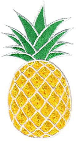 PatchMommy Ananas Patch Obst Aufnäher Applikation zum Aufbügeln Bügelbild - für Kleidung Jeans Jacken Kinder Baby