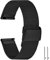 Aliwisdom bracelet de Montre 22mm pour Montre connectée, Smartwatch universelle Métal Acier Maille Bracelets de rechange de à libération Rapide pour Homme Femme (Noir, 22mm)