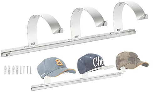 LST Original Edelstahl Klemmleiste mit 3 Cap-Halter Schirmmützenhalterung Mützen