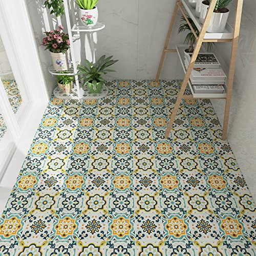 Revêtement PVC Adhésif Sol Vinyle Lino Sol Autocollant Convient Pour Le De Salon Chambre Corridor Maroc Effet Imperméable Carrelage Antidérapant 30x30cm 10 Dalles
