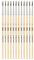 Idena 90087 - Pinceaux de poils, taille 2, avec manche en bois non verni, set de 12, Pinceaux de peinture pour écoliers Hobbykünstler