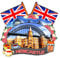 Newcastle UK Fridge Magnet 3D Classic Wooden Refrigerator Magnets Landmark Handmade Craft Travel Souvenir Gift Collection Decoration -770