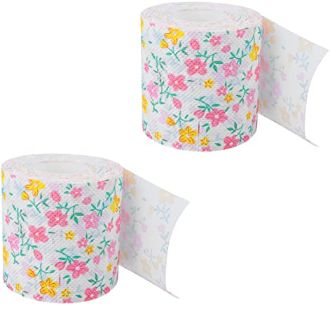 2 Rollen Buntes Bedrucktes Toilettenpapier - Lustiges Klopapier FüR Zuhause, BüRo, Restaurant Und Hotel, 10.5 X 10.5 X 10 Cm