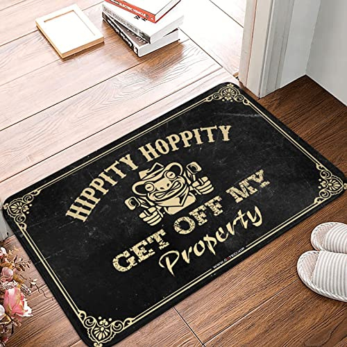 Home Decor Hippity Hoppity Get Off My Property rutschfeste Teppiche, Gummiunterseite, Innen-Fußmatte, leicht zu reinigen, für den Eingangsbereich, 50,8 x 81,3 cm