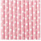 Saraoriginalshop Pailles en papier jetables biodégradables 24 pièces, 19,5 cm, pailles pour cocktails, fêtes, bar, baby shower party anniversaire (bleu clair et blanc)