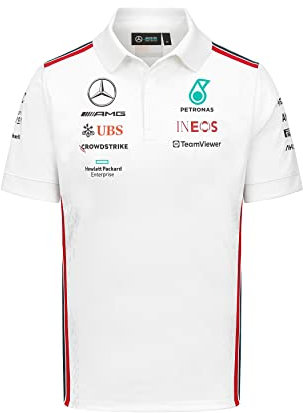 Mercedes AMG Petronas Formula One Team - Polo Team 2023 - Bianco - Taglia: M