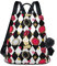 Fustylead Rucksack für Damen, modische Damen-Schultertaschen, große Reisetasche, Alice im Wunderland mit Schachbrett, One size