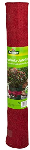 Dehner Winterschutz, Jutefilz, ca. 150 x 50 cm, ca. 250 g pro qm, Naturmaterial, rot
