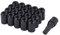 XRMXF 20 Stück Kegel 60° Sechskantschlüssel Sechskantschlüssel Stahl Lug Nuts M12 x 1,5 Radmuttern (Schwarz)