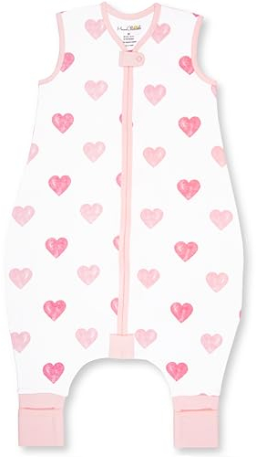 Gigoteuse pour tout-petit avec pieds 3T-4T, 1,0 TOG en coton biologique avec jambes, pour marcheurs avec fermeture éclair à 2 voies, gigoteuse pour filles et garçons, 1 paquet, Marcheur précoce Large