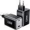 HSSNS 2er-Pack 120W USB C Ladegerät, 2-Port Schnellladegerät PD Fast Charger, USB C Stecker kompatibel mit MacBook Pro/Air, Laptop, iPad Pro, iPhone 16/15 Series, Samsung Galaxy.