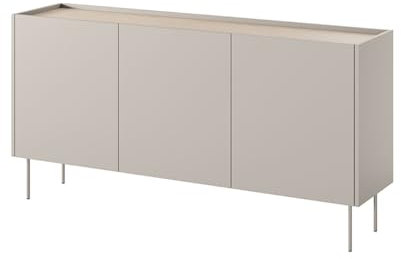 bogart Desin Kommode, Dreitürig mit Metallbeinen, 170x85x40 cm, Sideboard, Wohnzimmerschrank