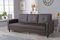 Sleep Factory - Eden ClicClac 3 Seater Sofa Bed, with Storage - W203cm D79cm H82cm - Faux Leather Recliner Fold Out Couch with Folding Table - Removable Arms, Side Storage Pockets - Brown